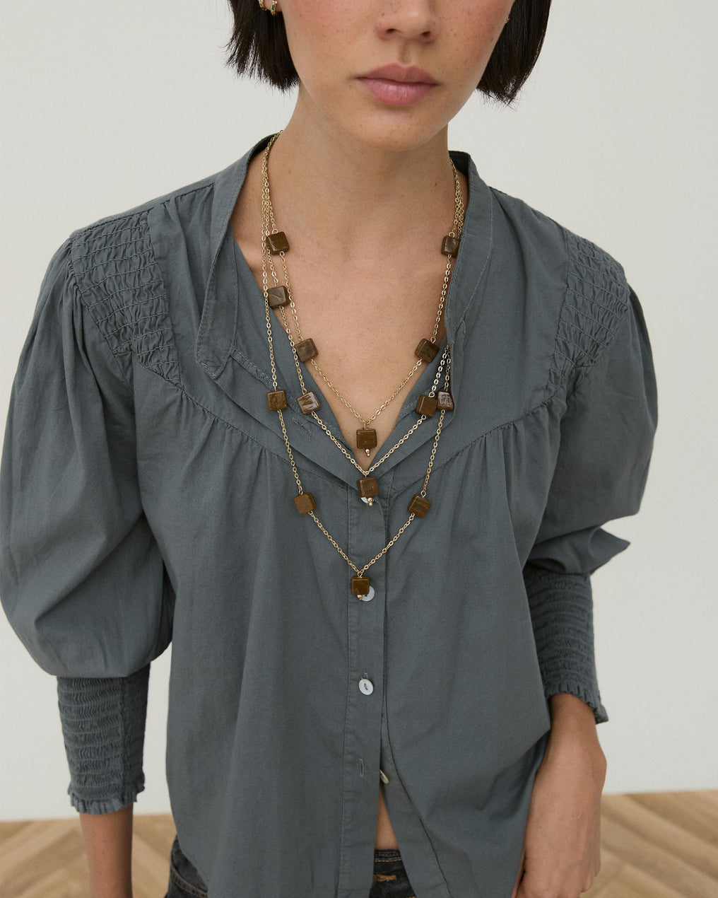 Collar Cuadrados Oro
