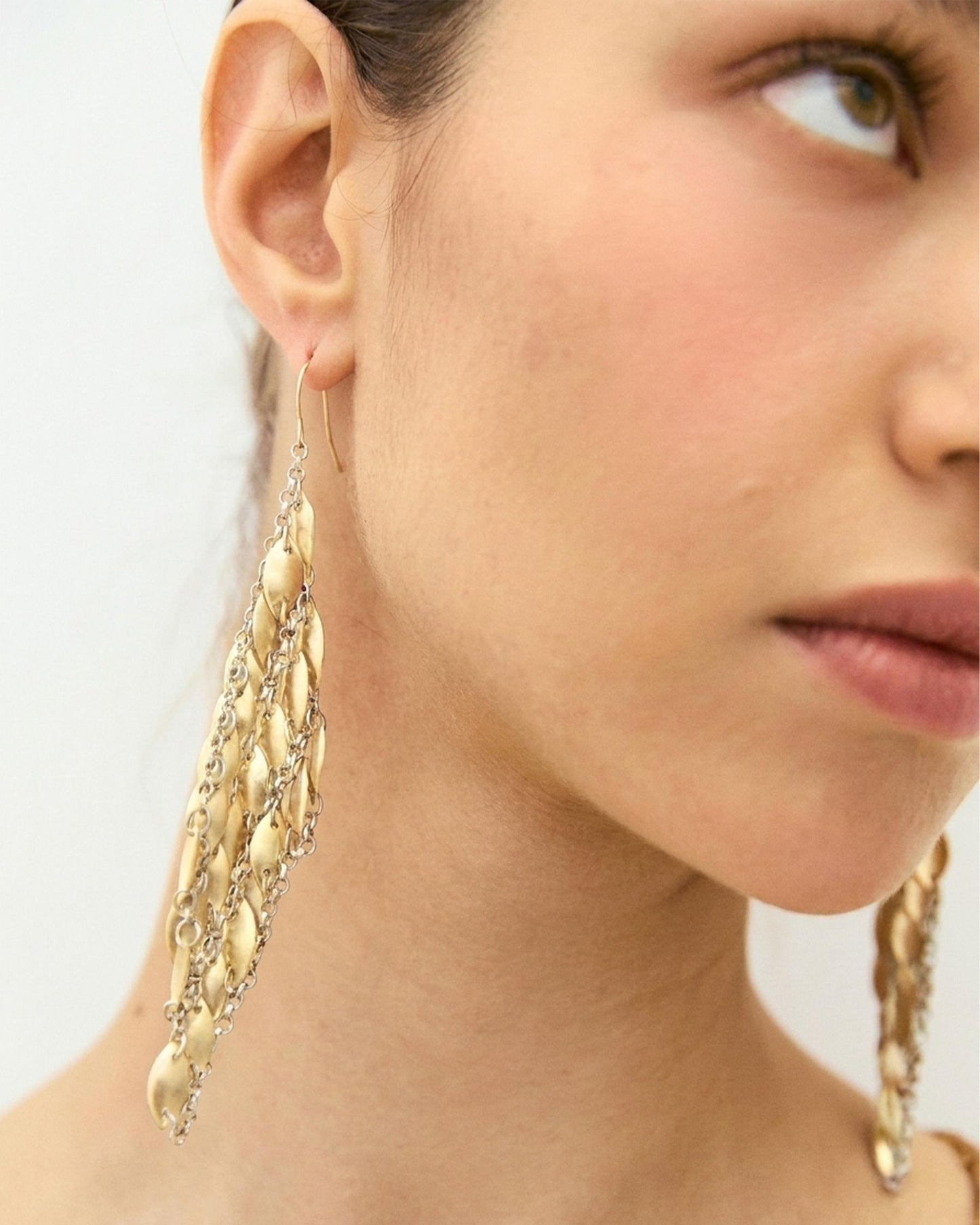 Pendientes Mezcla Malla Oro