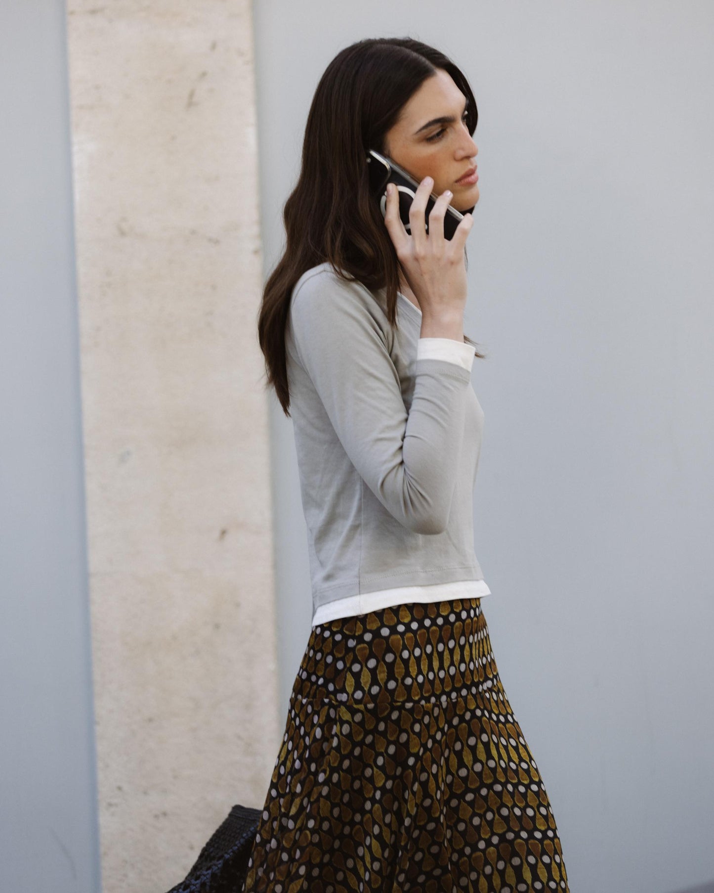 Camiseta Efecto Doble Taupe