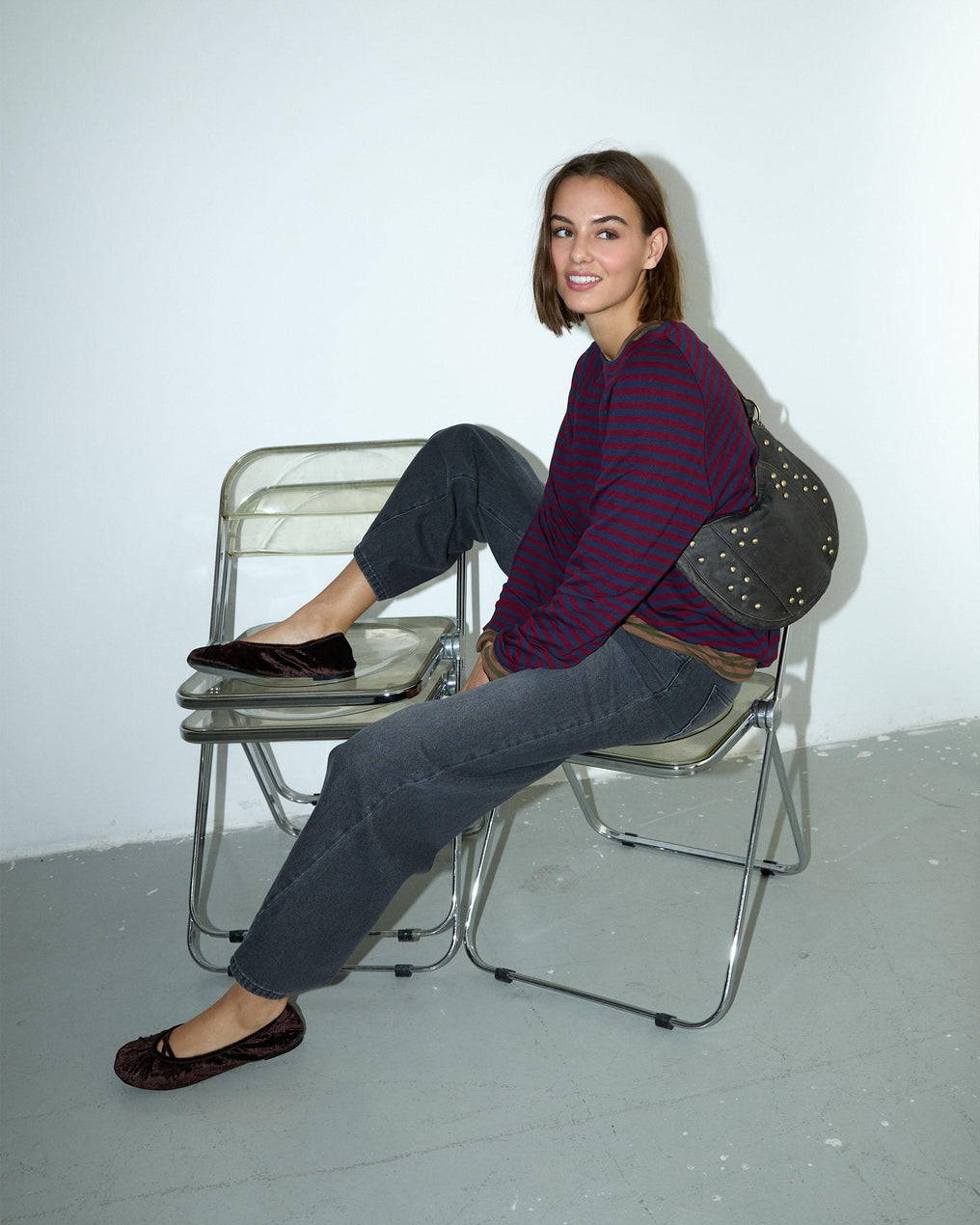 Garnet Striped Sweatshirt