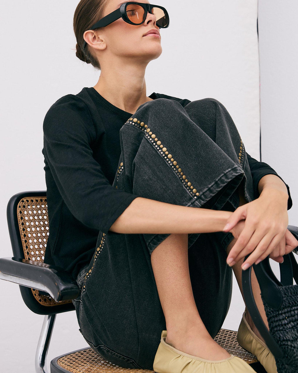 Basic Cap-Sleeve T-shirt Black