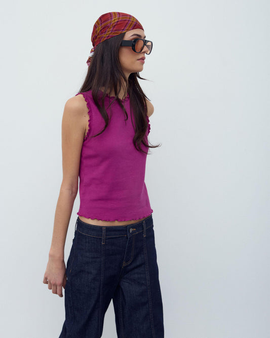 T-shirt Debrum Ondulado Fúcsia