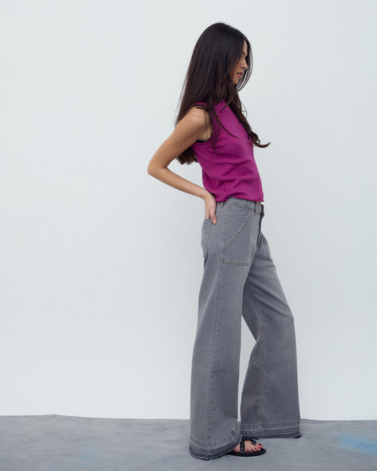 Jeans Denim Worker Gris