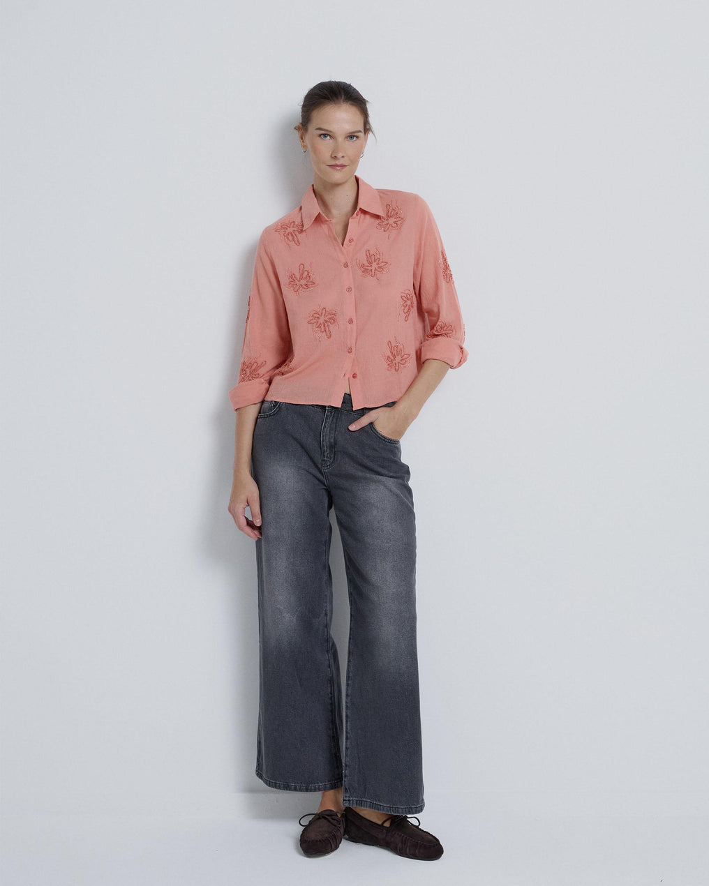 Blusa Abalorios Coral