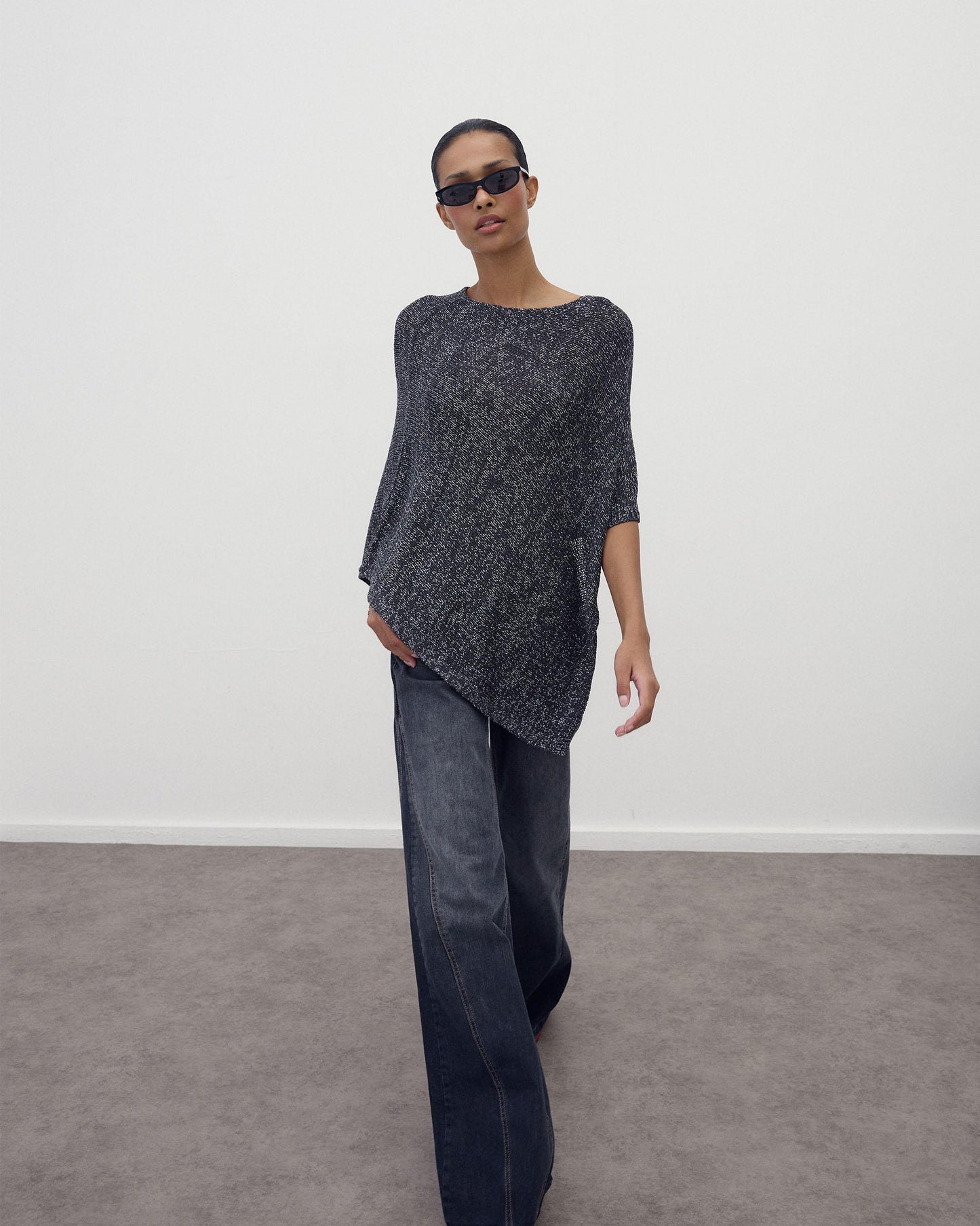 Poncho Lurex Antracite
