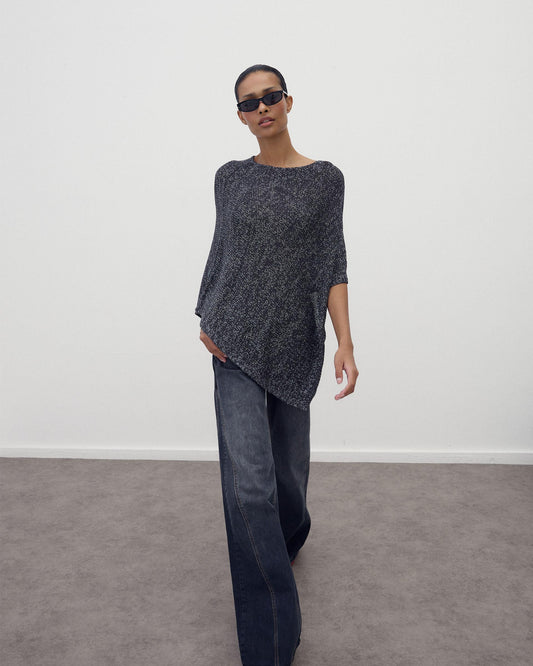 Poncho Lurex Antracite