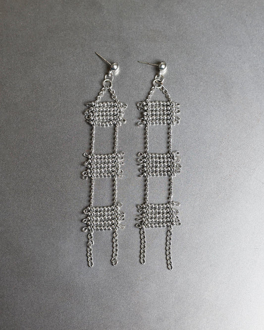 Pendientes Piezas Rectangulares Plata