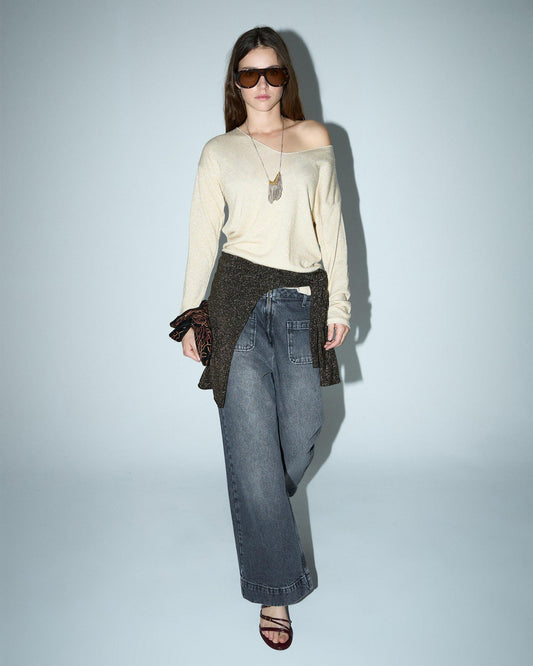 Anthracite Front Zip Jeans