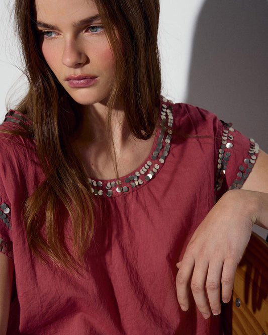 Blusa Lentejuelas Rosa