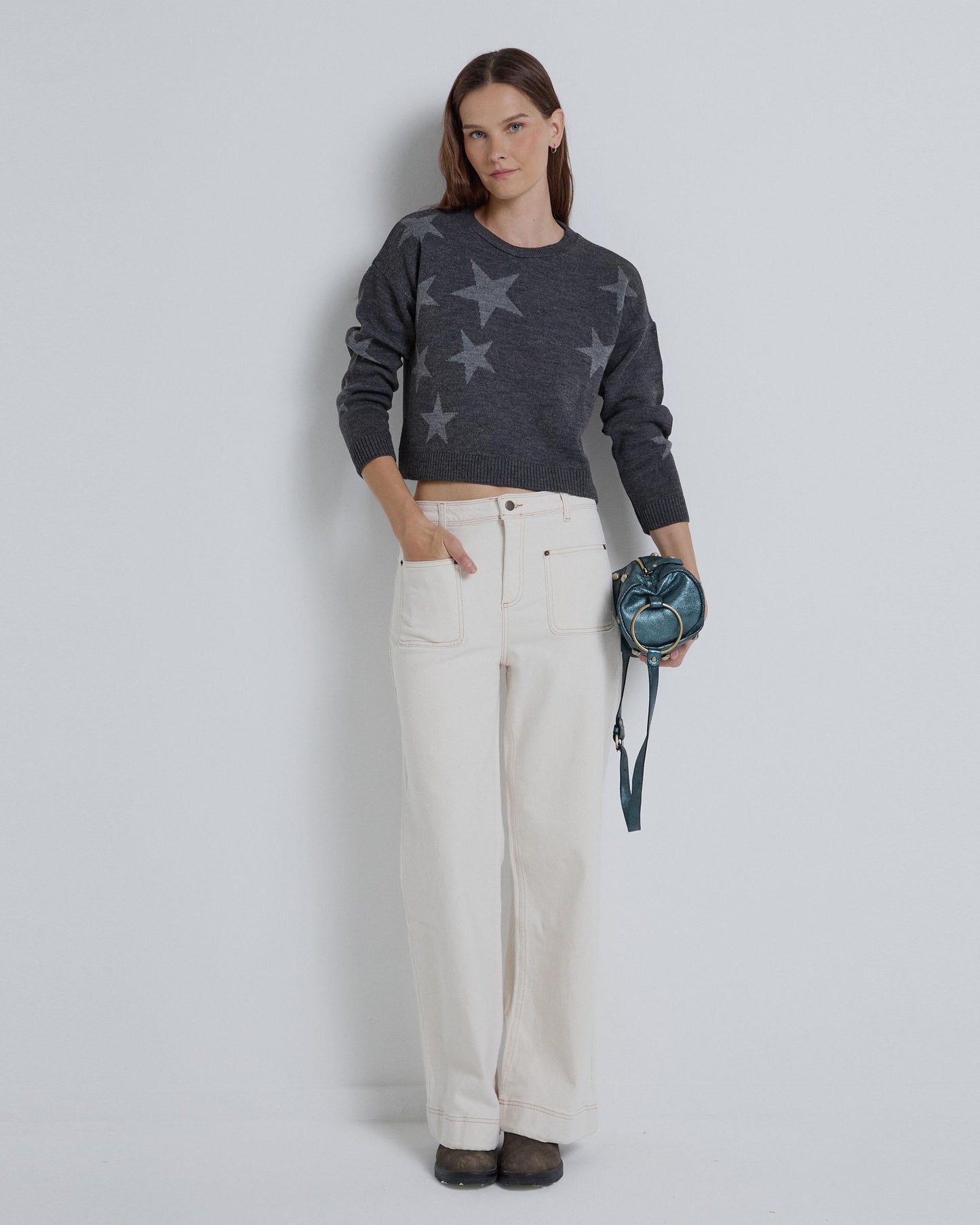 Jeans Tejido Rustico Crudo