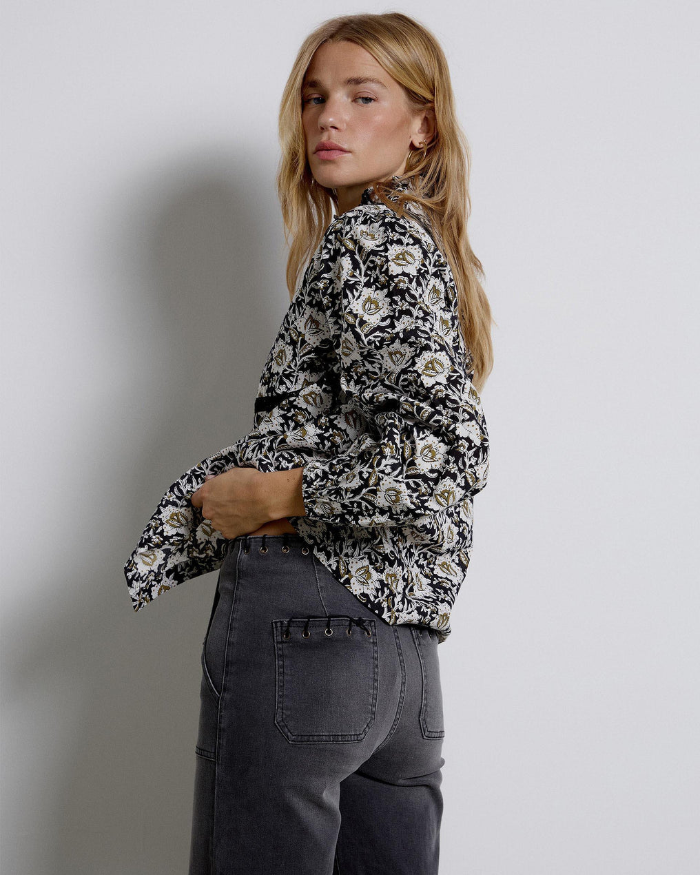 Worker Jeans Anthracite Rope Stitching