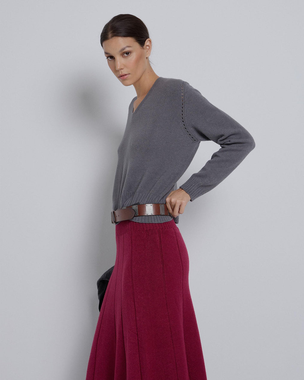 Jersey Cuello Pico Antracita