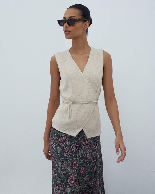 Top Punto Cruzado Crudo