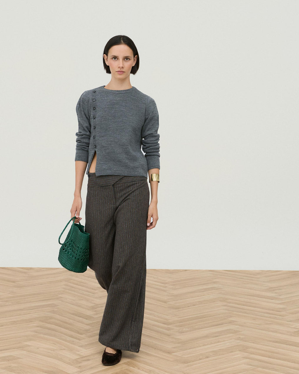 Jersey Botones Laterales Gris