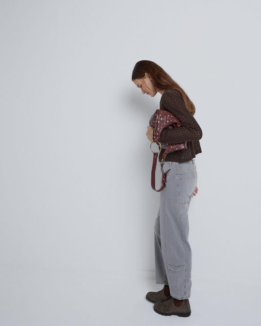 Jeans Bolsillos Bajo Gris