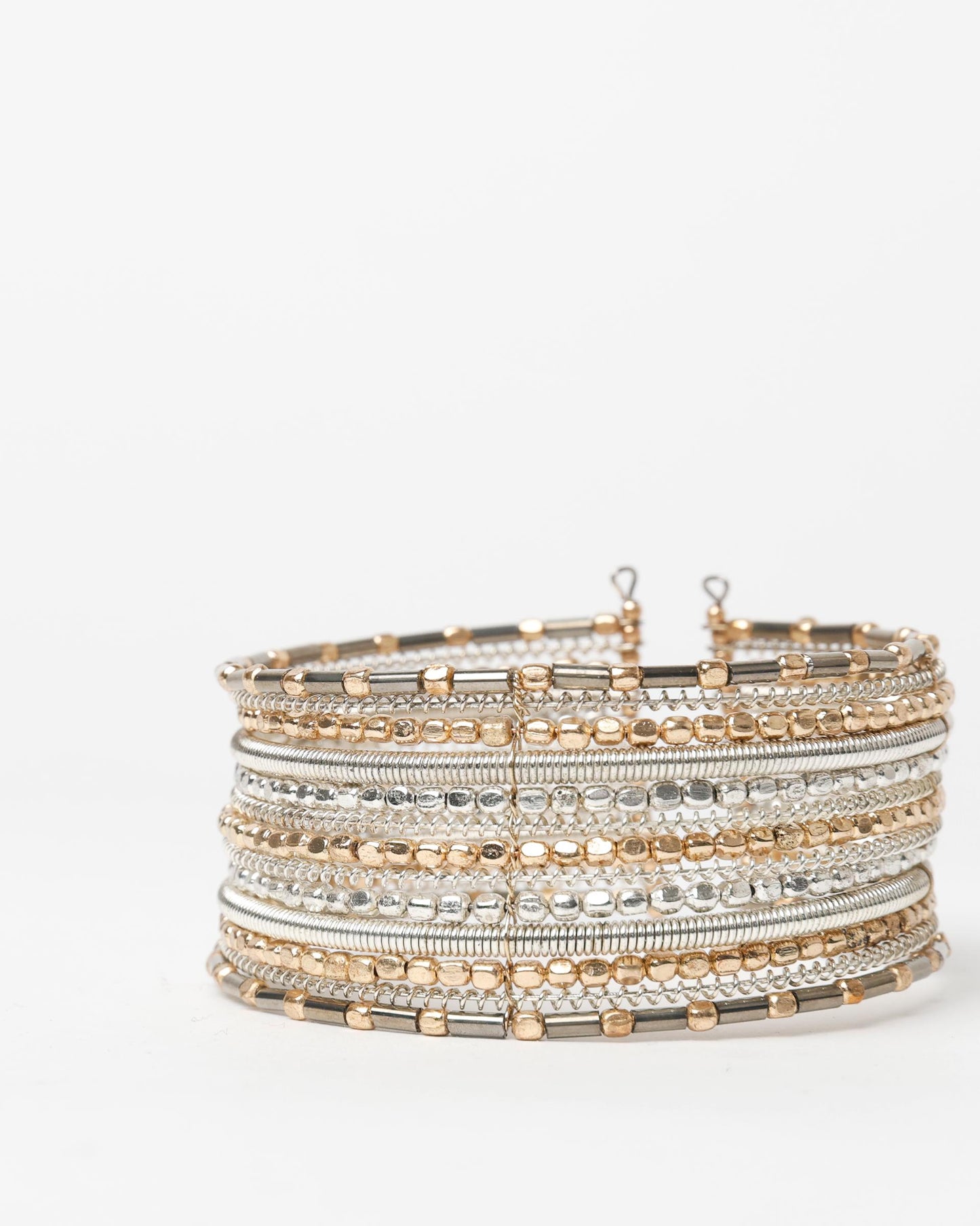 Bracelet Perles Fantaisie Mix Argenté