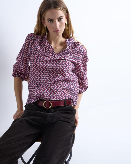 Blusa Estampado Geometrico Rosa