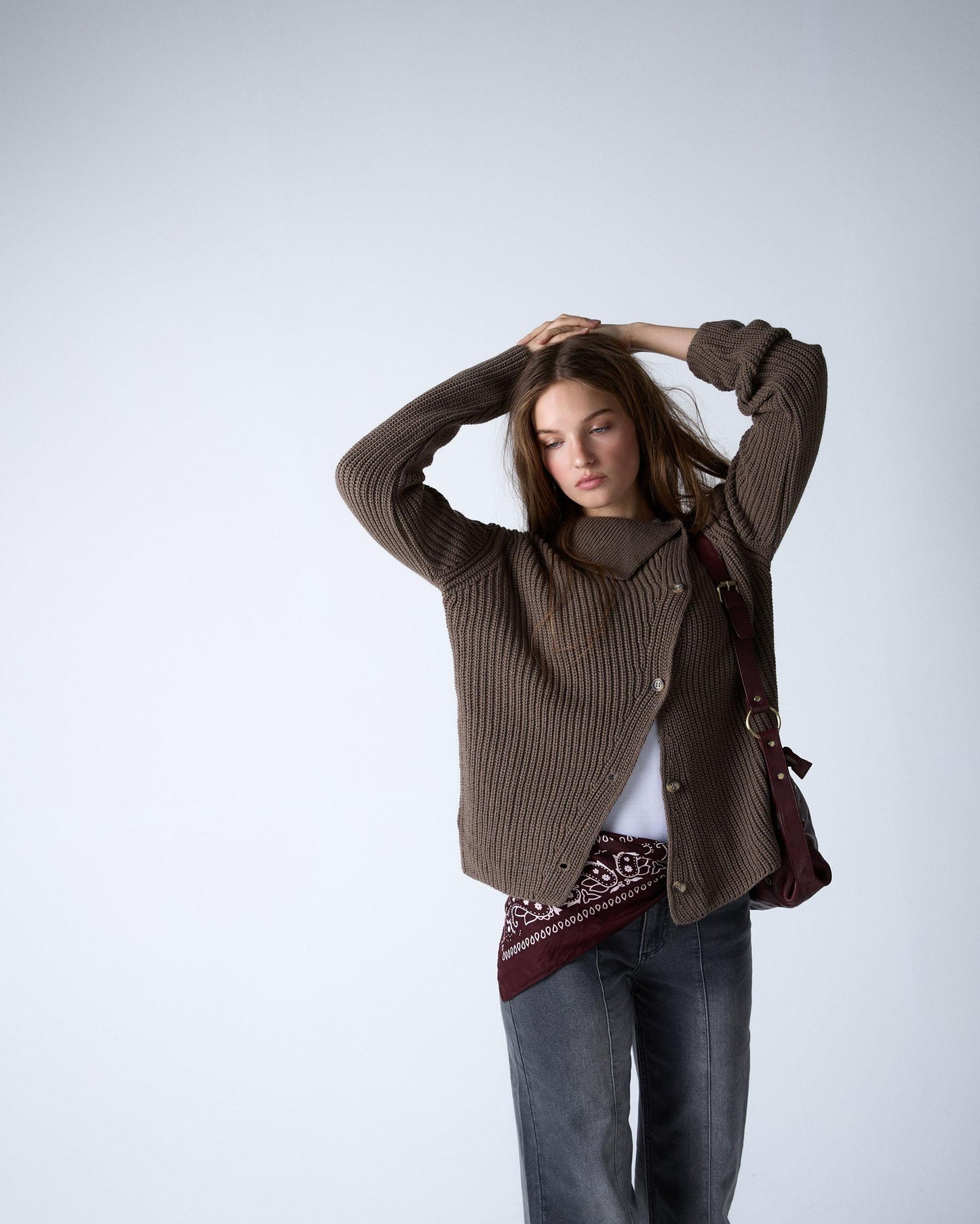 Taupe Wide Neck Jacket