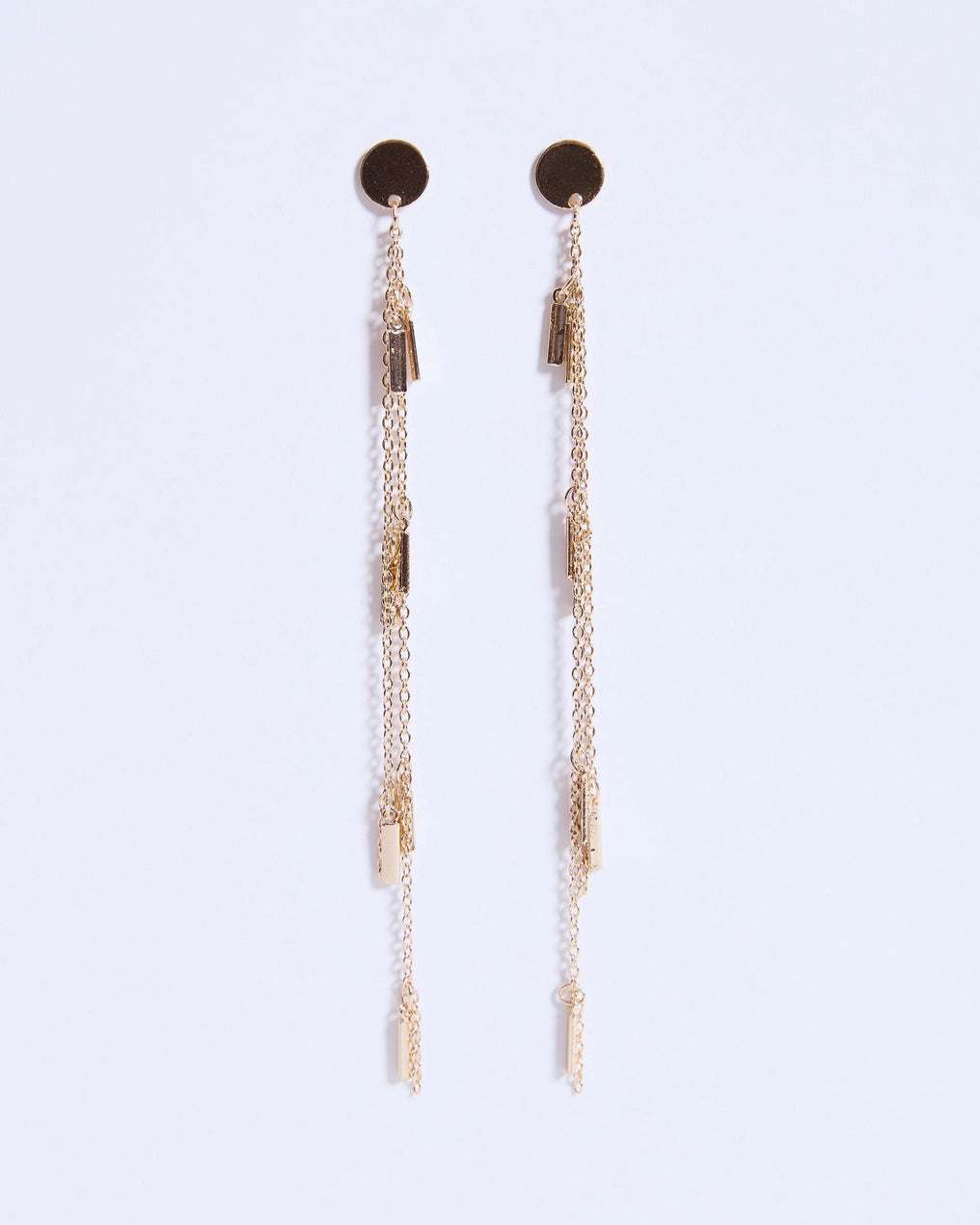 Gold Finish Chain Earrings