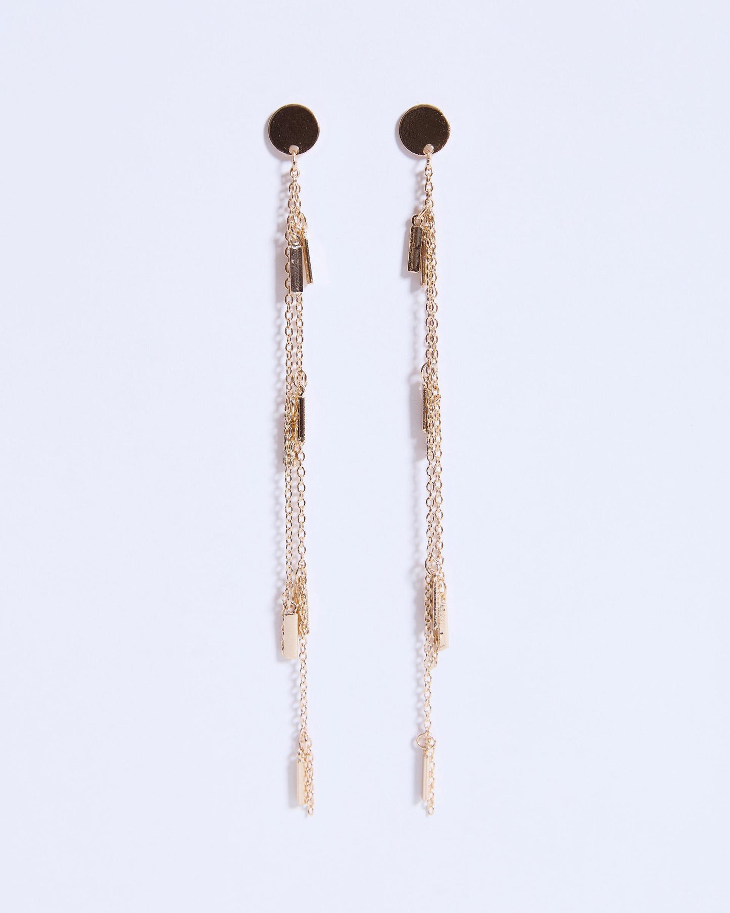 Gold Finish Chain Earrings