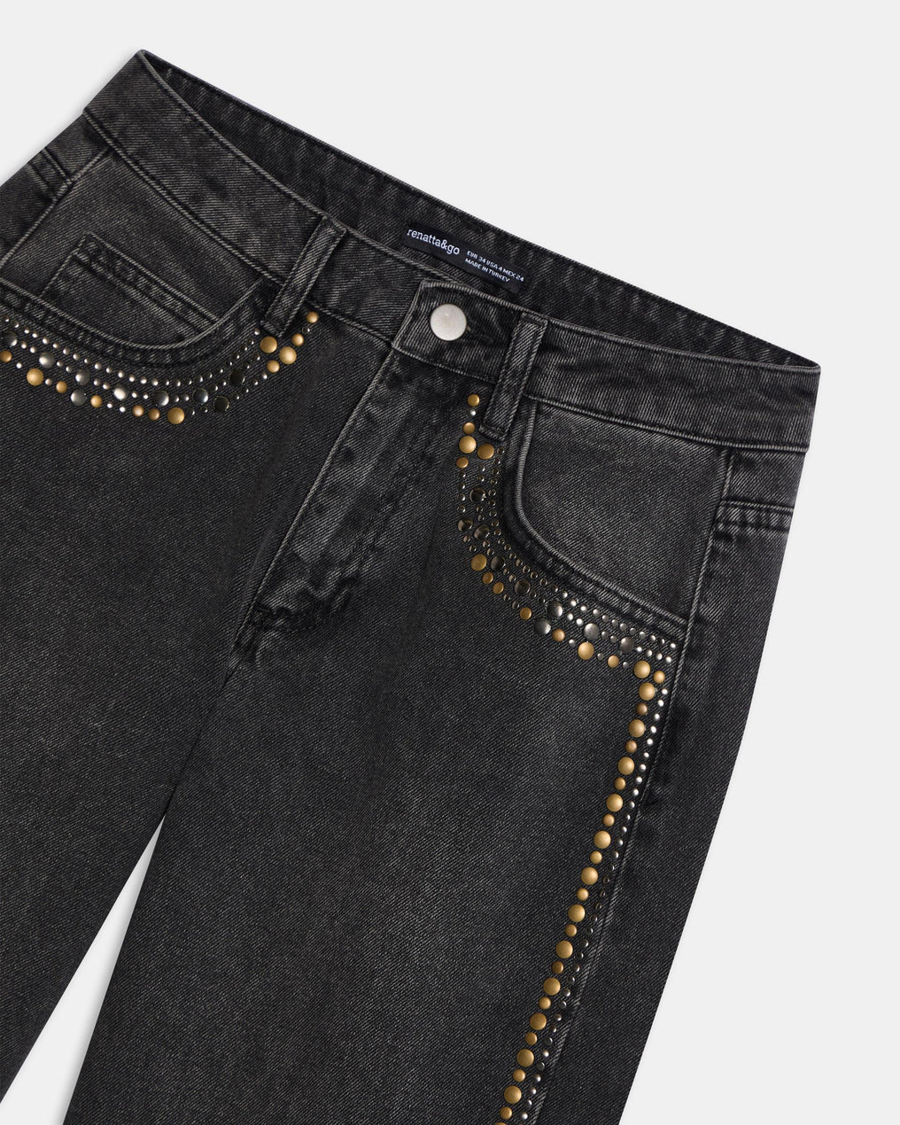 Jeans Tachas Bicolor Antracite