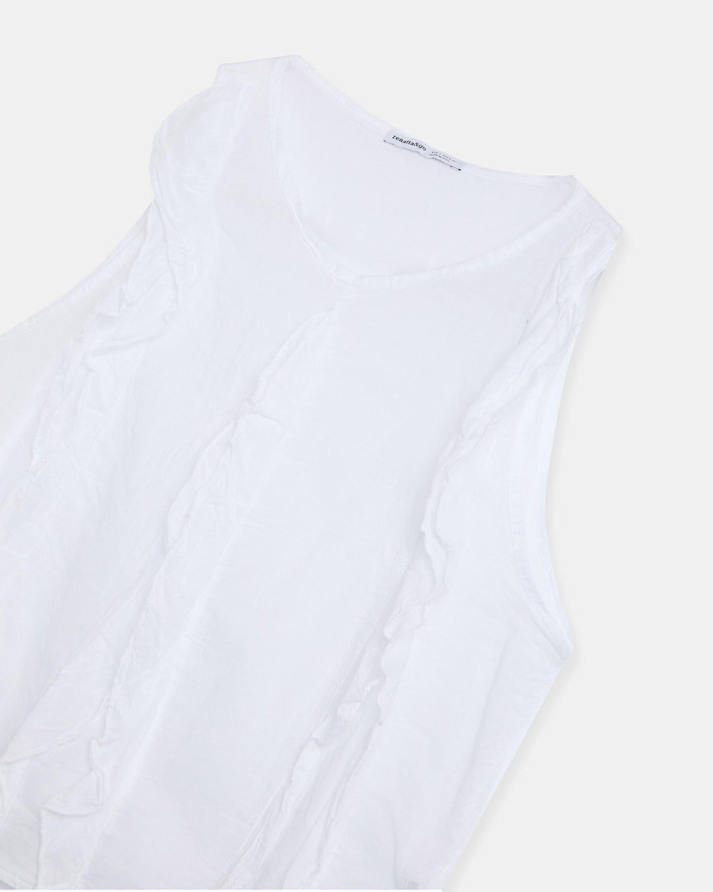 Blouse Volants Avant Blanc