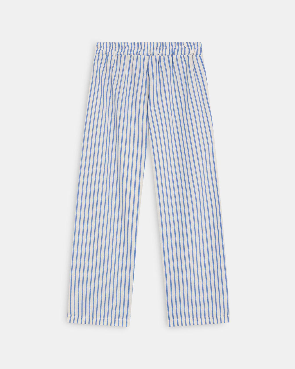 Calças Fluidas Riscas Azul