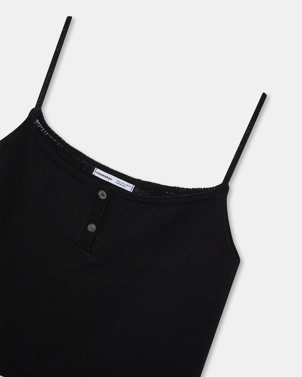 Top Black Button Stitch