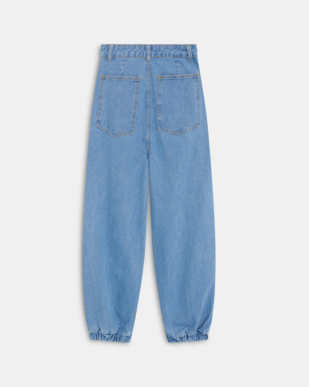 Jeans Bombacho Pregas Azul