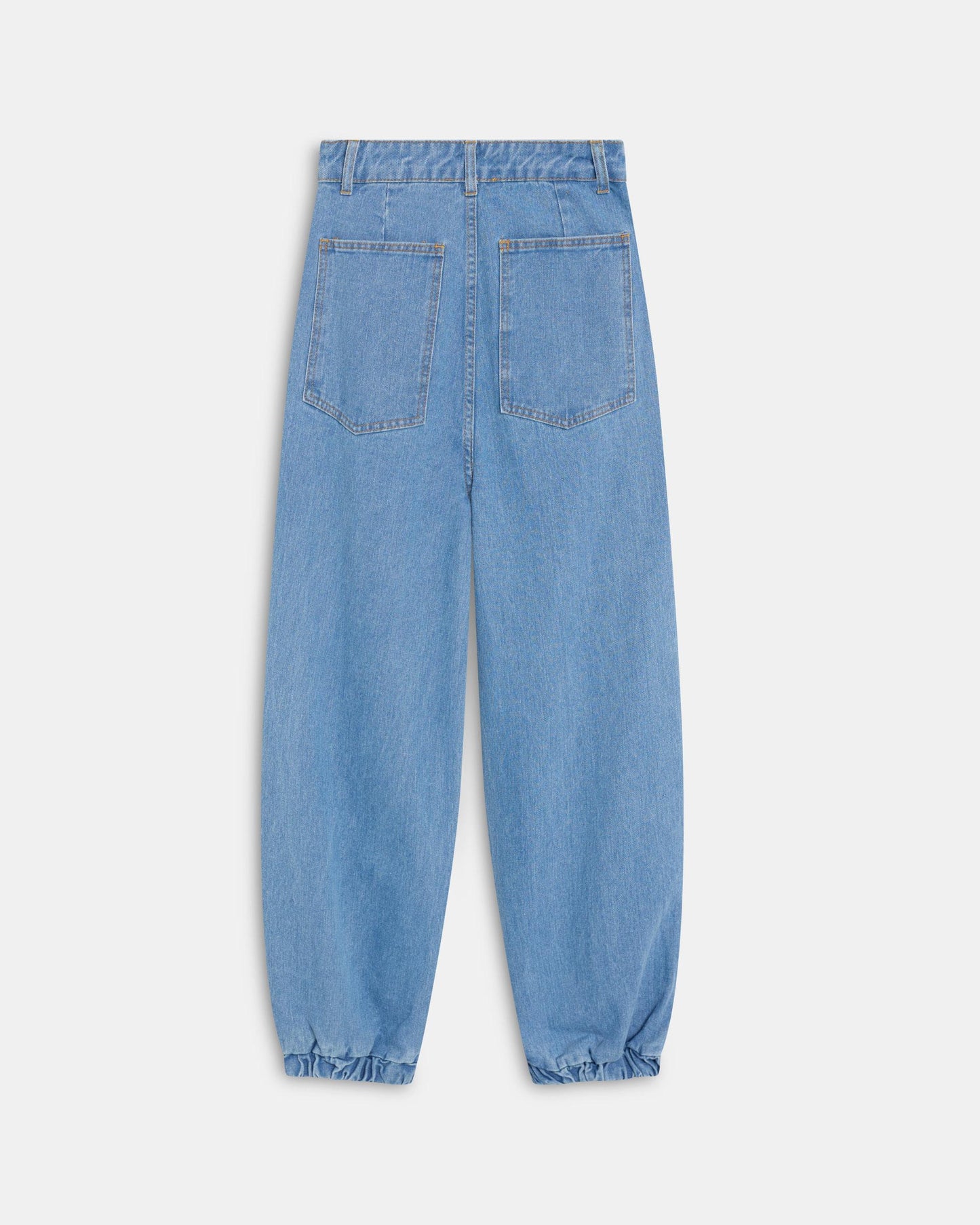 Jeans Bombacho Pregas Azul