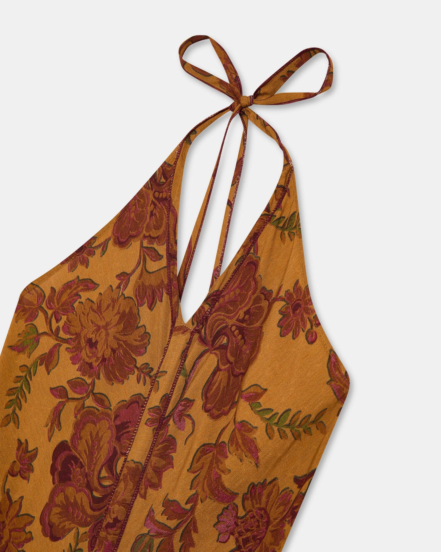 Vestido Halter Estampado Floral Multicolor