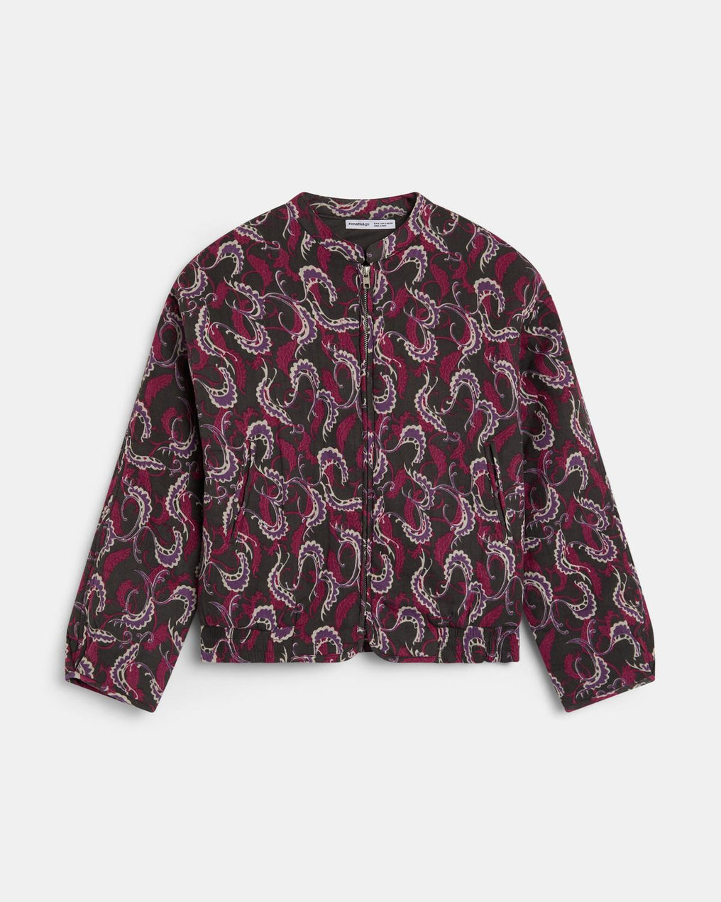 Chaqueta Bomber Estampado Antracita