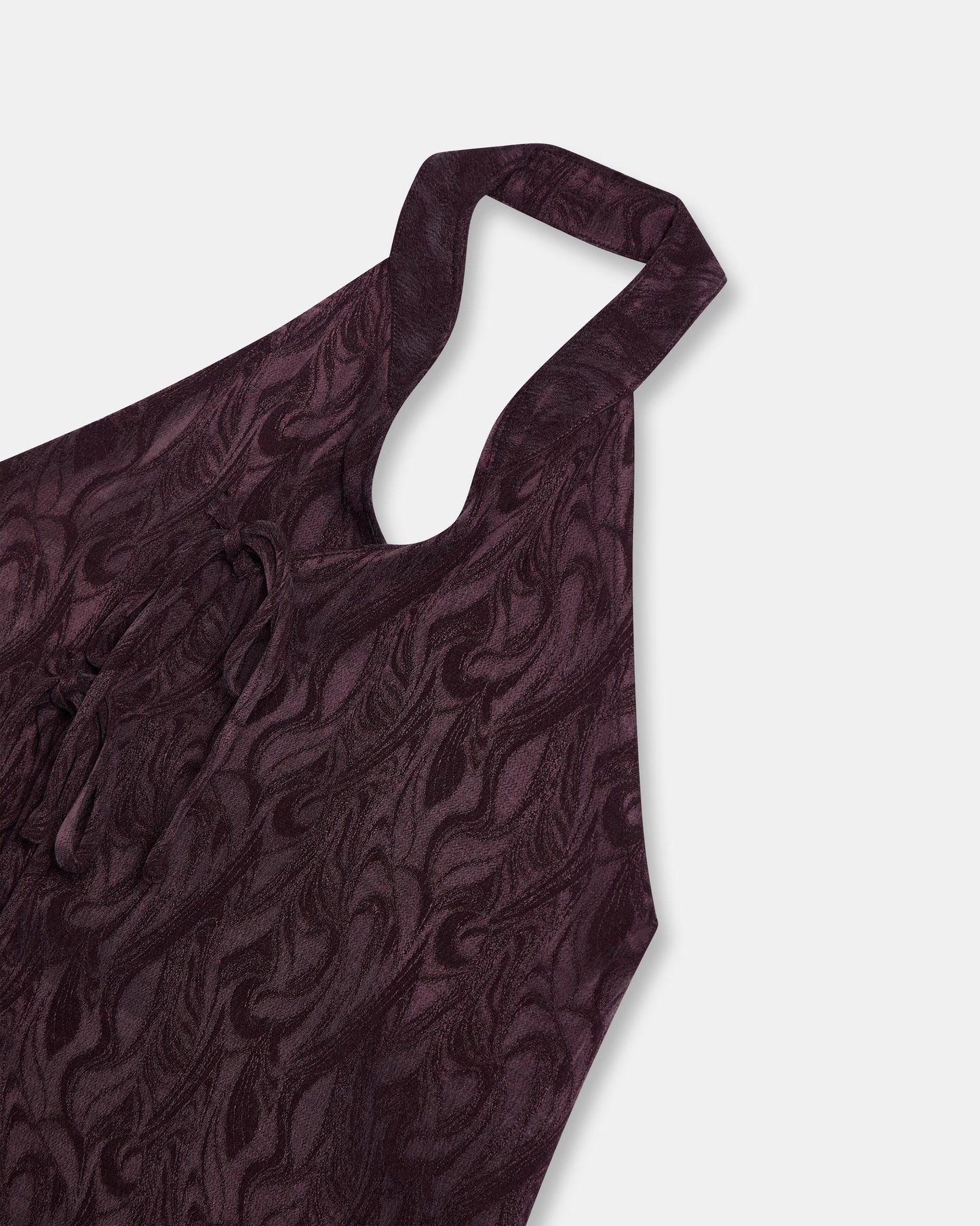 Top Halter Laçadas Jacquard Roxo