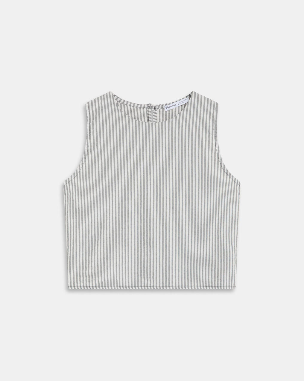 Top Rayas Bicolor Gris