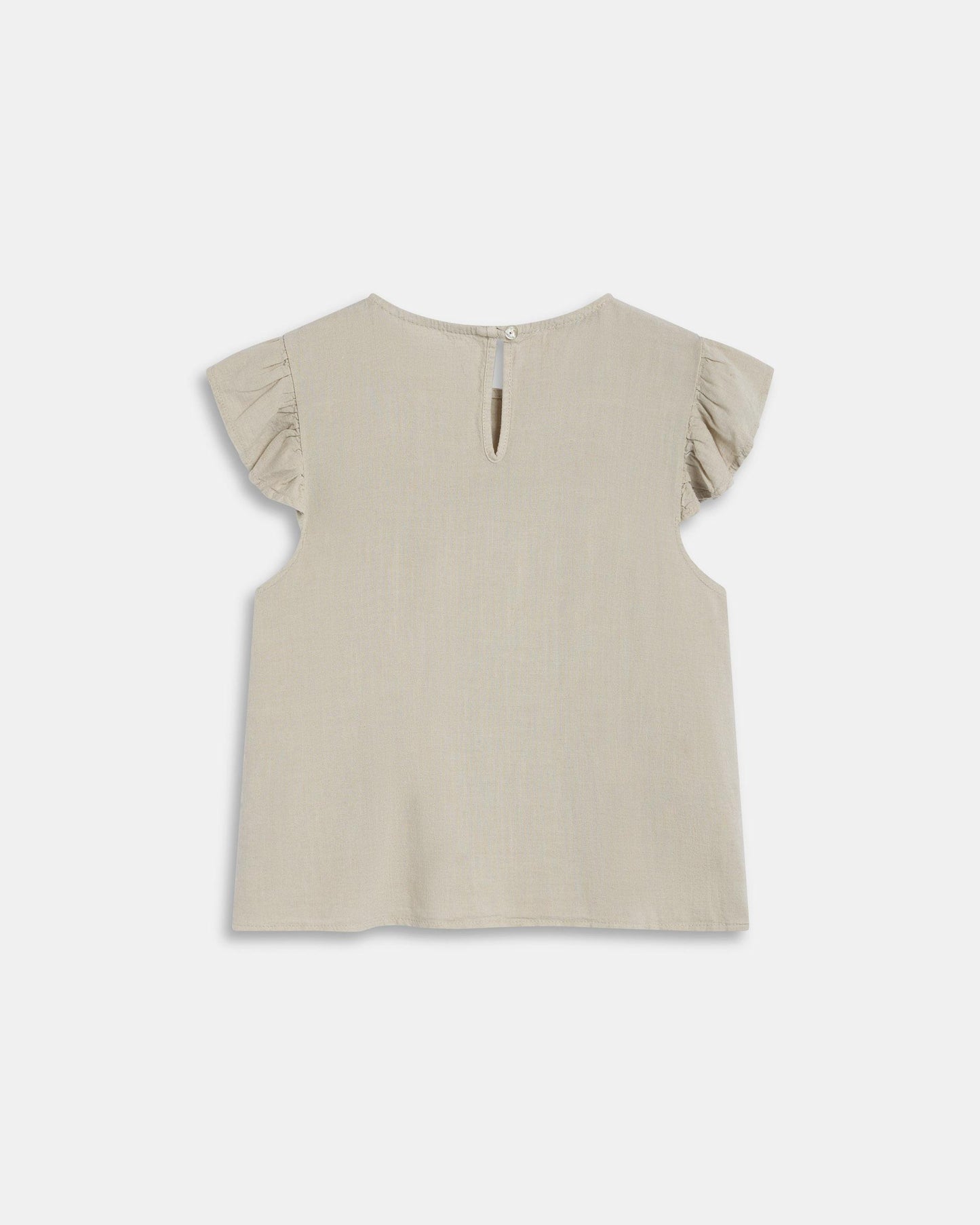 Blusa Jaretas Con Lino Beige
