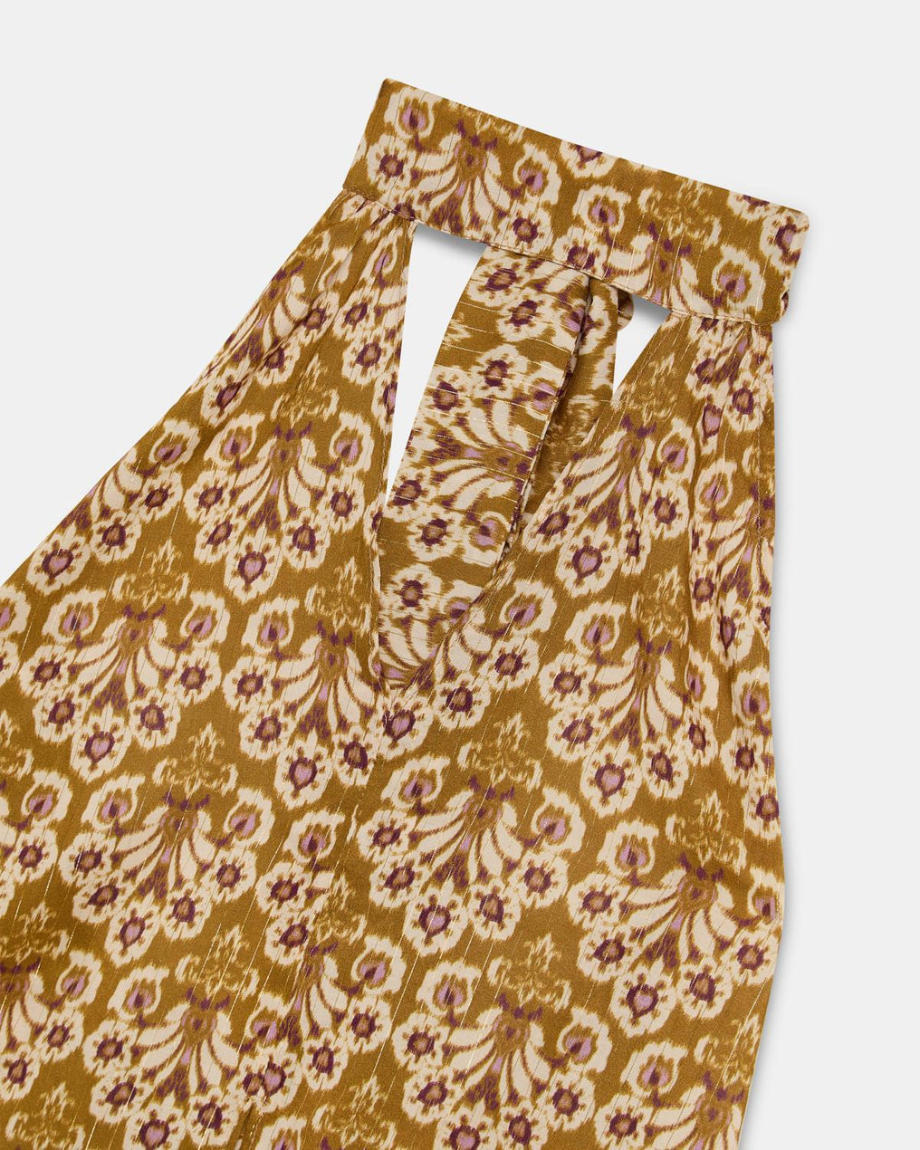 Top Abertura Estampado Mostaza