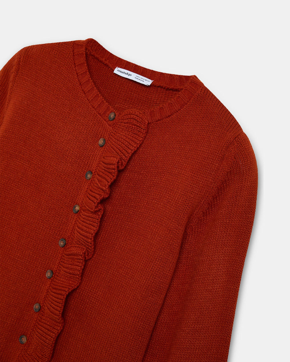 Cardigan Terracotta à Volant