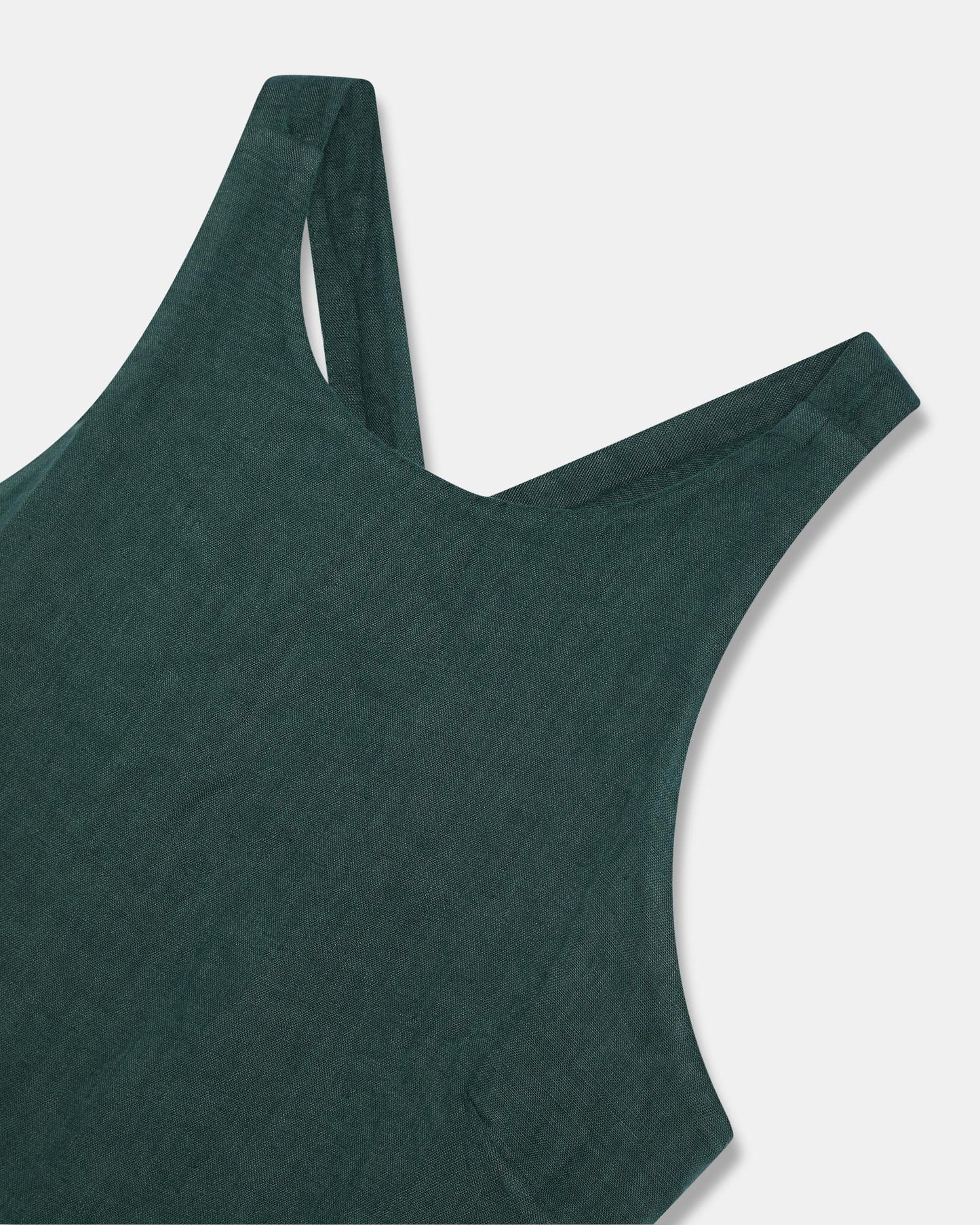 Top Lin Dos Nu Vert Foncé