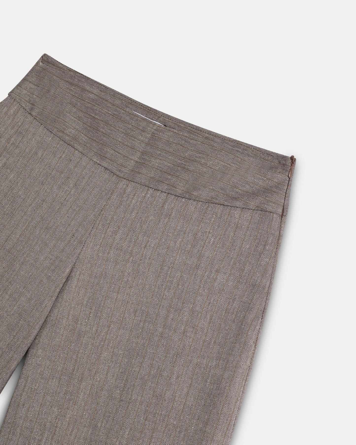 Pantalón Cinturilla Fajin Rayas Taupe
