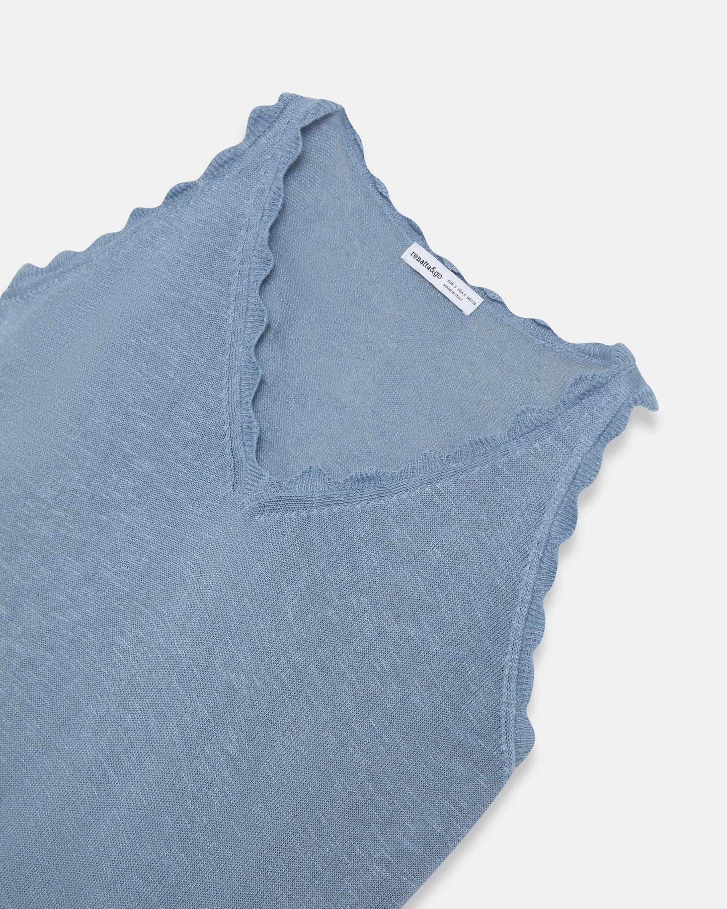 Blue Wavy Details Top