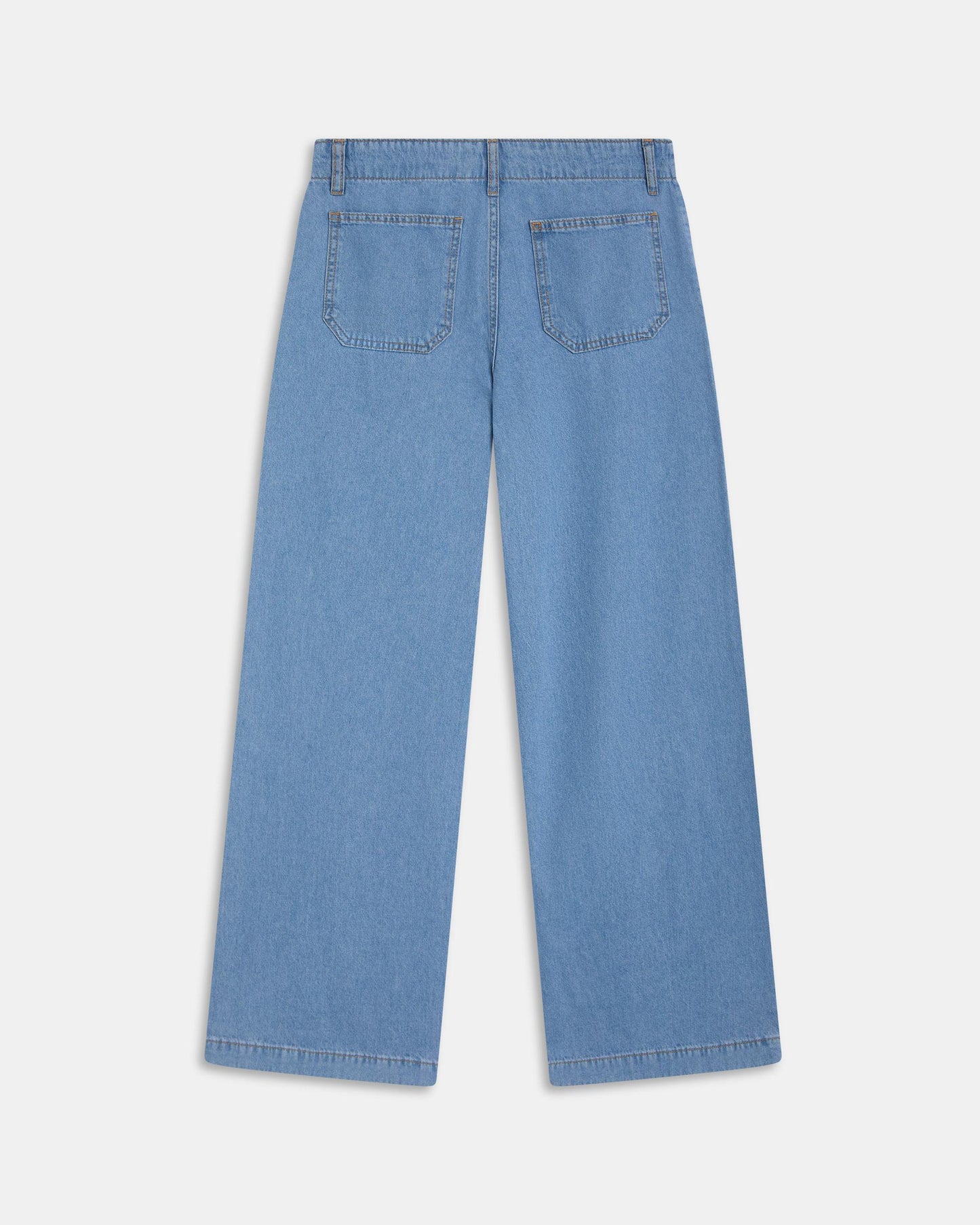Jeans com Patches Florais Azul
