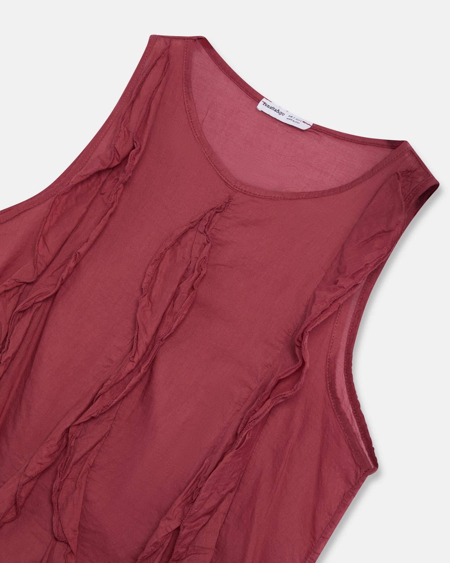 Blouse Volants Avant Tuile