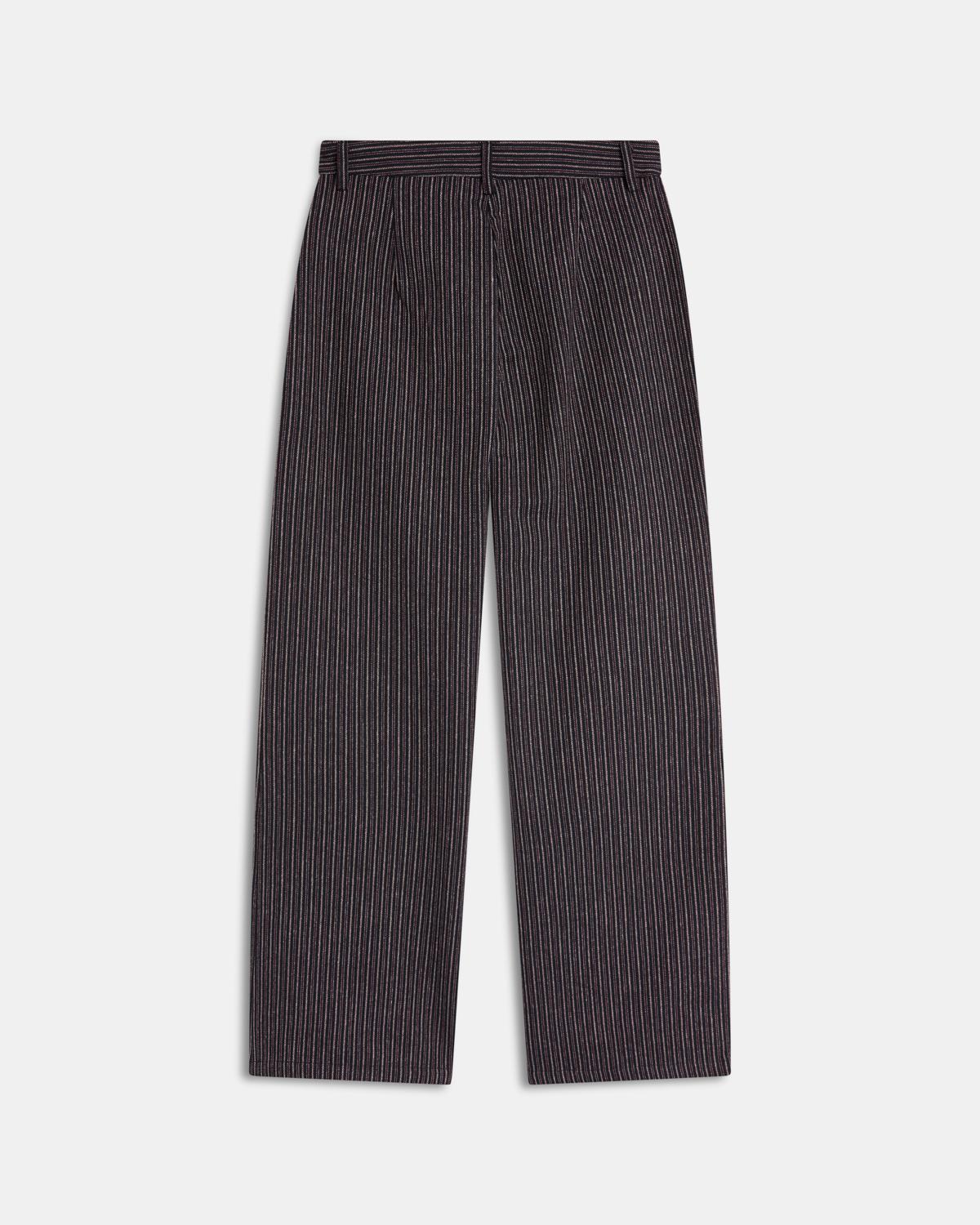 Pantalón Fluido Rayas Granate