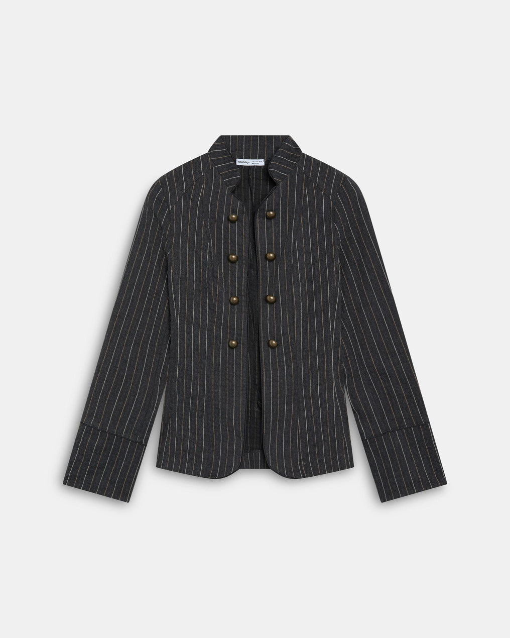 Chaqueta Rayas Botones Antracita