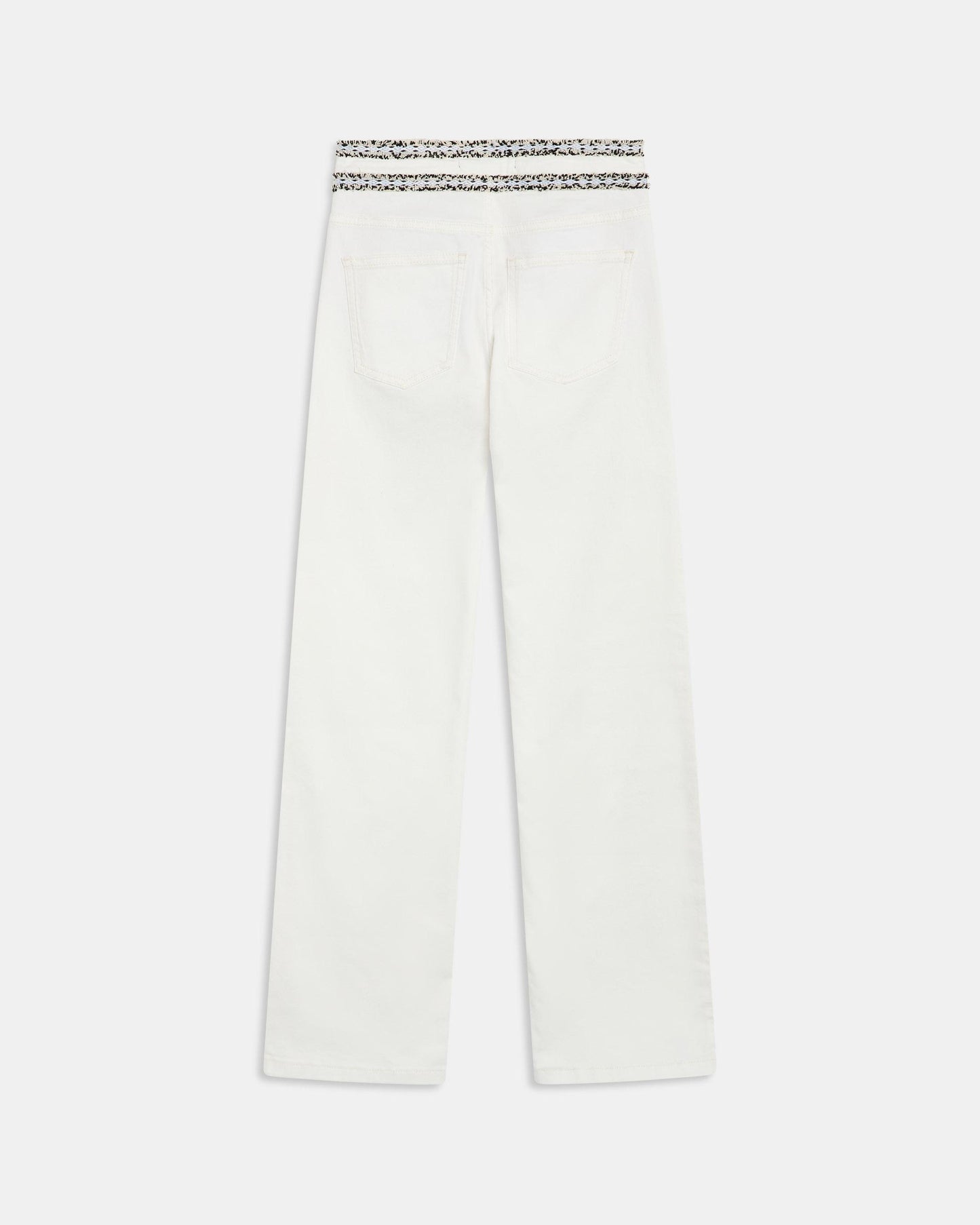 Jeans Detalhe Cós Branco