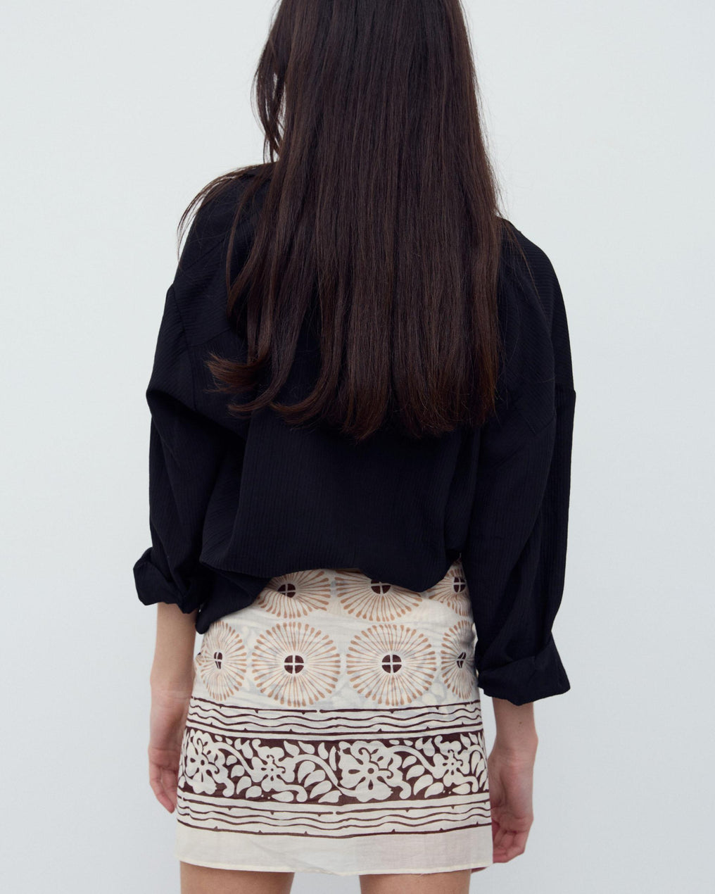 Pareo Estampado Africano Cenefa Bege