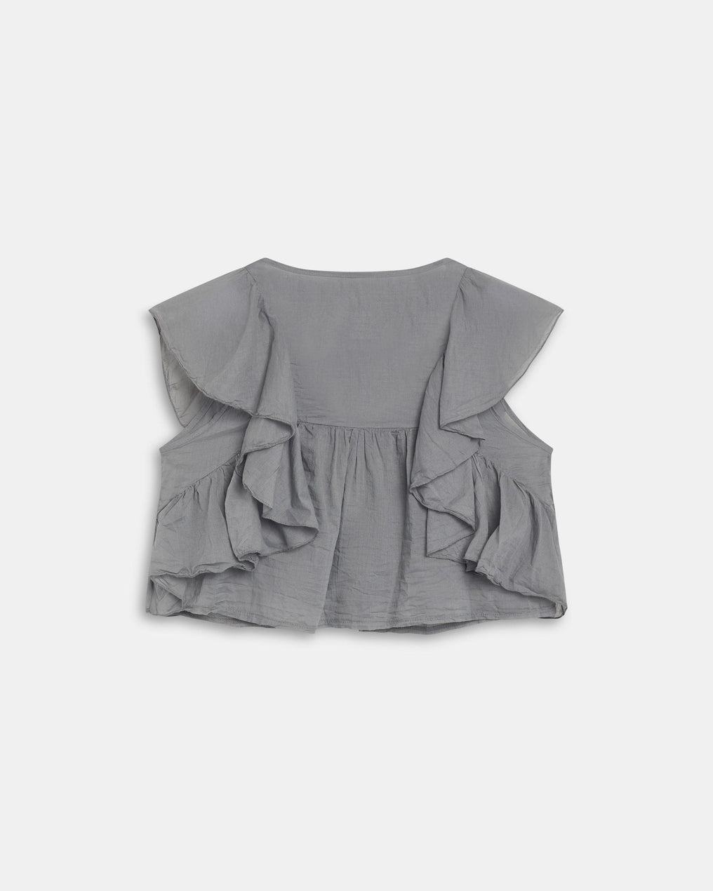 Blusa Botones Volantes Antracita
