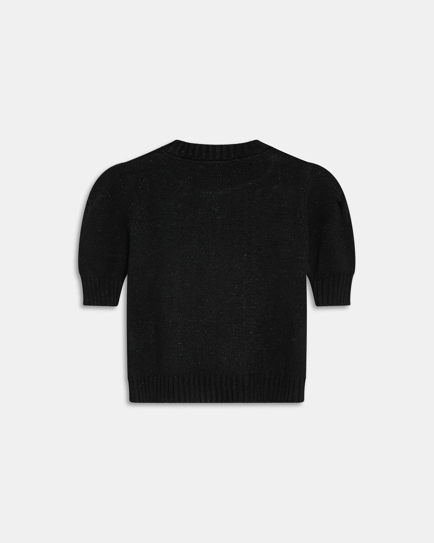 Top Punto Hombreras Lurex Negro