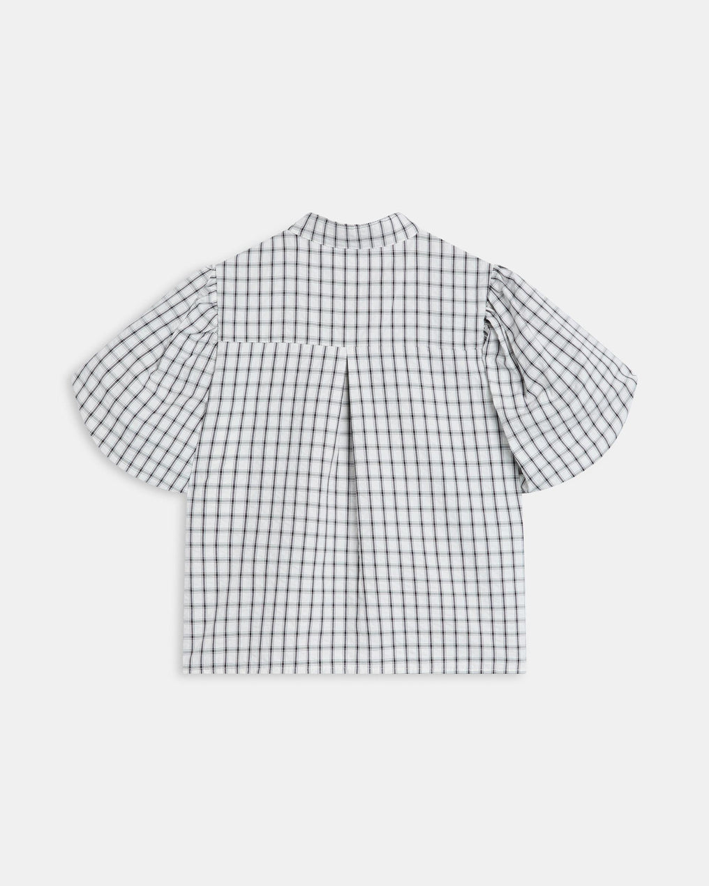 Puff Sleeve Gingham Blouse White