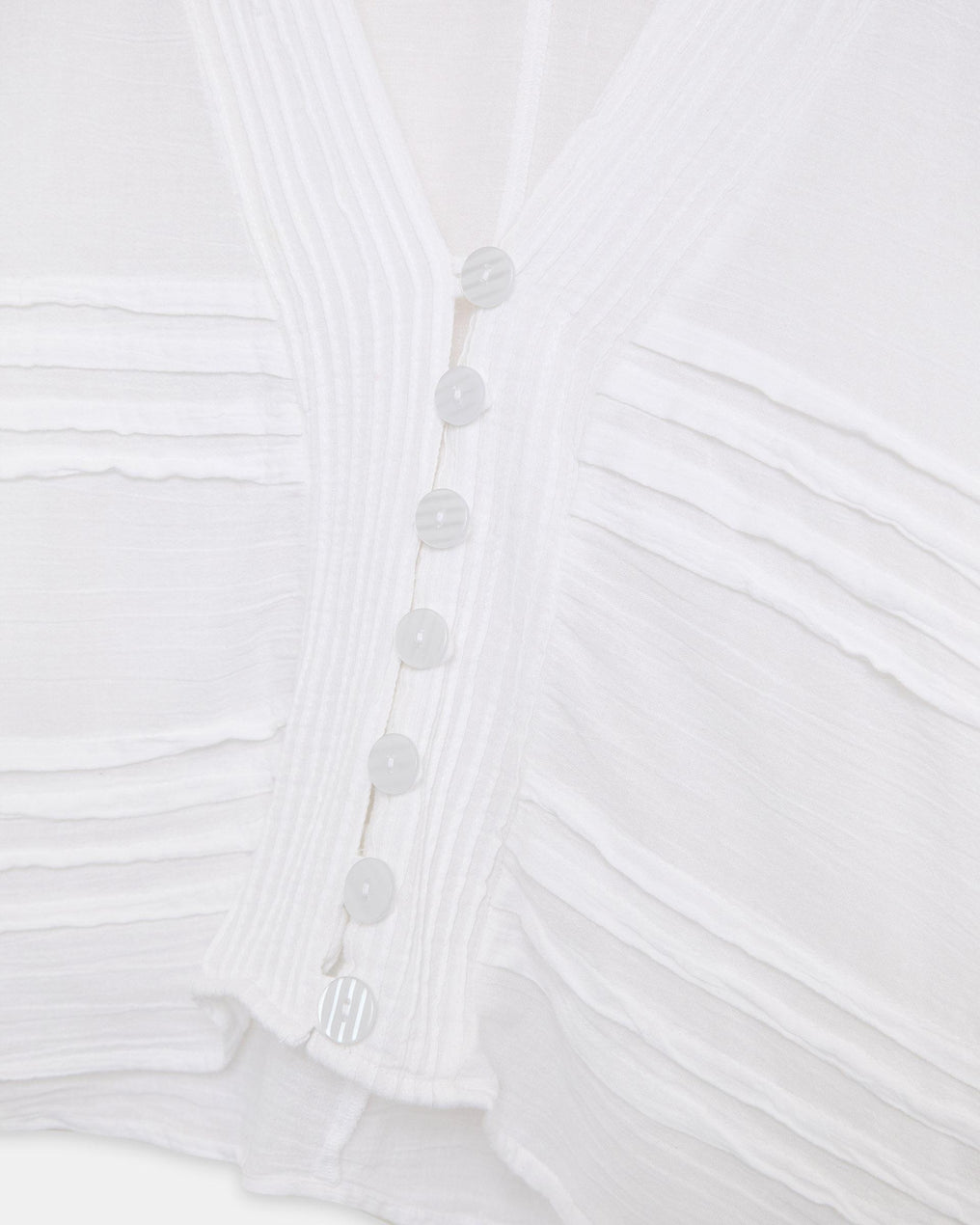 Blouse Plis Blanc